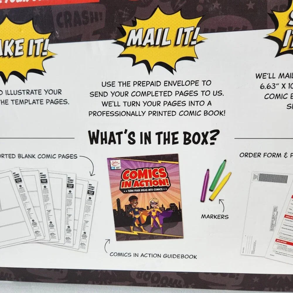 New Lulu Jr. My Comic Book making craft kit writing comicbook Published Create y